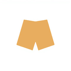 Orange Shorts Isolated on White Background

