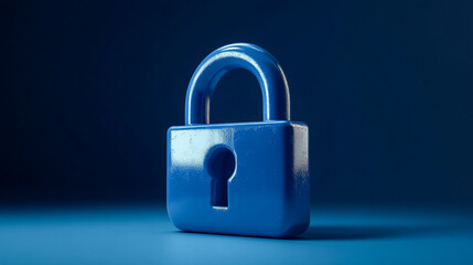 Internet security online concept: Padlock With Keyhole icon in. personal data security Illustrates cyber data security or information privacy idea. Blue abstract hi speed internet technology