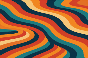 Colorful and Abstract Wavy Patterns Modern and Retro Designs