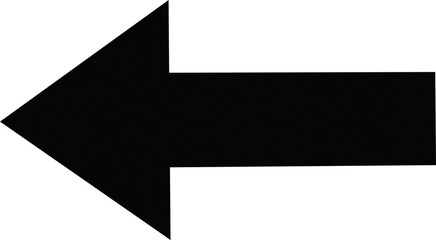 Fototapeta premium Pixelated arrow pointing left isolated on transparent background