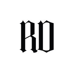 RD monogram logo design letter text name symbol monochrome logotype alphabet character simple logo