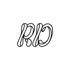 RD monogram logo design letter text name symbol monochrome logotype alphabet character simple logo