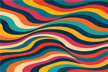 Colorful and Abstract Wavy Patterns Modern and Retro Designs