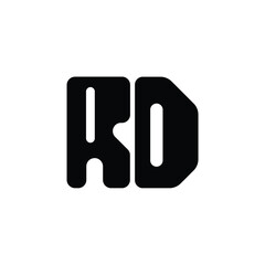 RD monogram logo design letter text name symbol monochrome logotype alphabet character simple logo