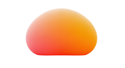Abstract gradient form blending soft peachy coral into vibrant bright orange with subtle grainy texture, isolated against a clean white background with ample copy space, no shadows, modern commercial