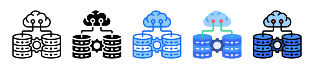 Big Data icon Multi Style Vector Illustration