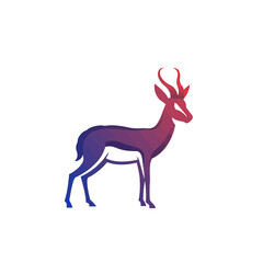 Fototapeta premium Majestic Antelope in Abstract Art Style