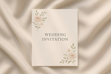 Elegant Wedding Invitation Mockup