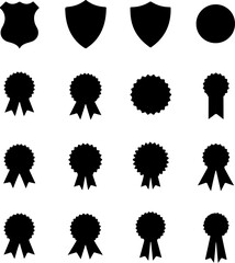 Badge and Ribbon Vector Icons


