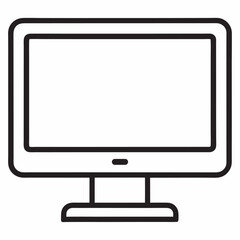 computer monitor with blank screen