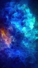 Blue low poly background with light to dark tones