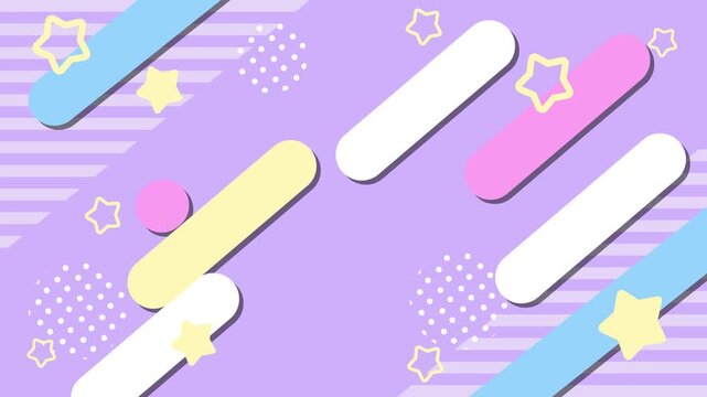 パステルな幾何学模様（紫背景）