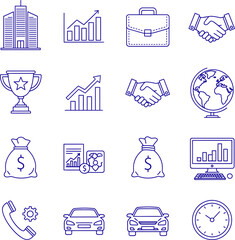 Business and Finance Icons, Economic Growth Symbols