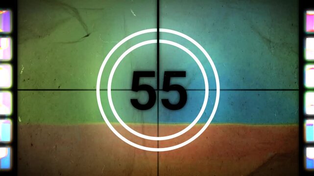 Old style film countdown 60 seconds V5