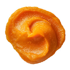 Spiral of Smooth Orange Puree