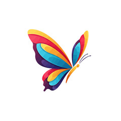 Colorful Butterfly: A vibrant illustration of a butterfly, with a spectrum of bright hues gracefully displayed, representing beauty and the transformative essence of nature.