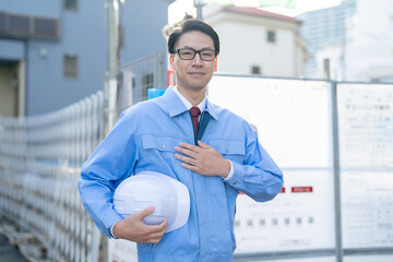 建築現場・男性