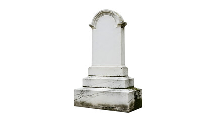Old stone monument isolated on transparent background