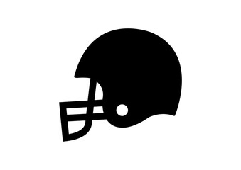 Black and White Football Helmet Icon for Team Graphics, Perfect for Uniforms, Decals, and Fan Gear