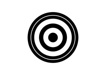 Bold Black Archery Target Icon, Best-Selling Vector Design for Sports Graphics, Websites, and Marketing Materials