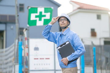 建築現場・男性