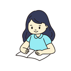 Illustration of a student studying while attending class