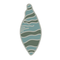 Vector illustration of a seashell on a white background. Elegant drawing for coastal graphic compositions.