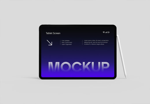 Tablet Mockup Display Screen