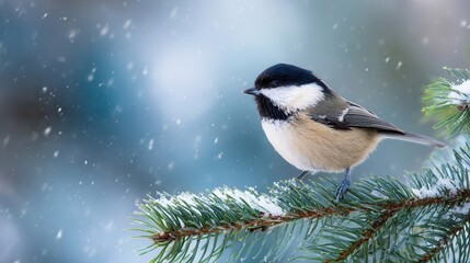 blue tit on a branch