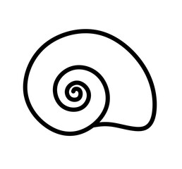 snail icon vector with line design