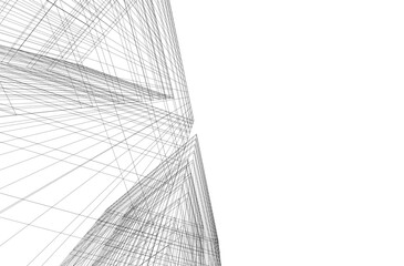 Abstract architecture vector 3d background