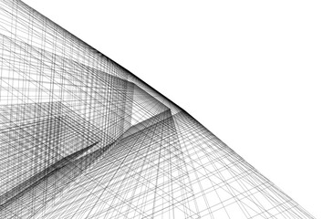 Fototapeta premium Abstract architecture vector 3d background