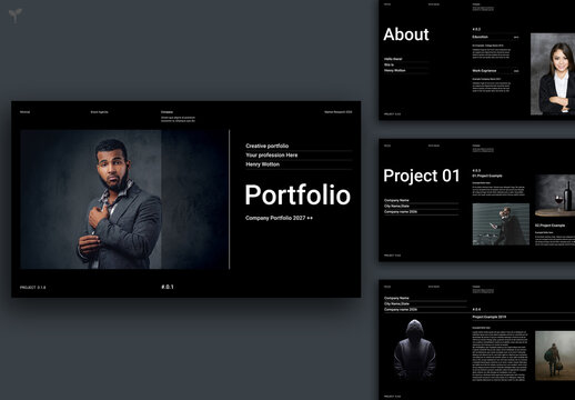 Minimal Interactive Photography Portfolio Layout