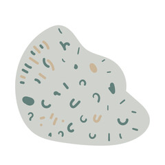 Vector illustration of a single colored sea shell on white background. Elegant drawing for coastal graphic compositions.