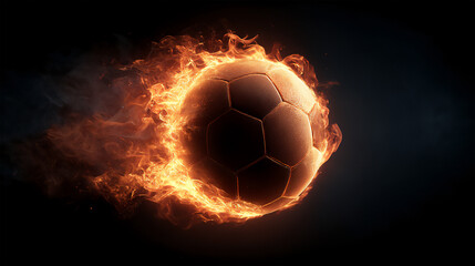 soccer ball on fire