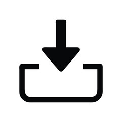 Clean Download Icon Symbolizing Data Transfer and Saving Information Seamlessly