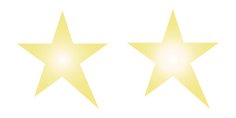 Obraz premium Two golden stars with a subtle glow on a black background