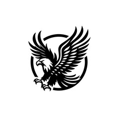 Obraz premium A majestic eagle in flight illustration isolated on white background