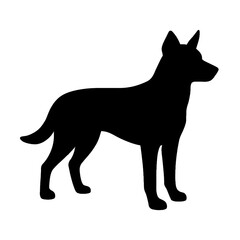 A dog silhouette vector style 