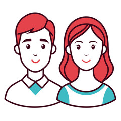 vector illustration of a couple