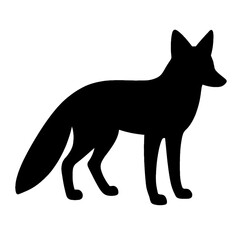 A fox silhouette vector style 