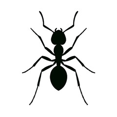 A ant silhouette vector style 