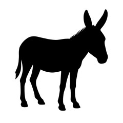 A donkey silhouette vector style 