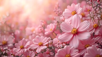 Vibrant pink flowers in full bloom