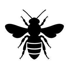 A honeybee silhouette vector style 
