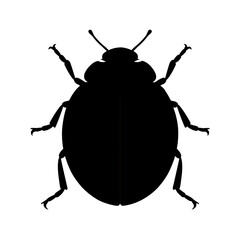 A ladybug silhouette vector style 