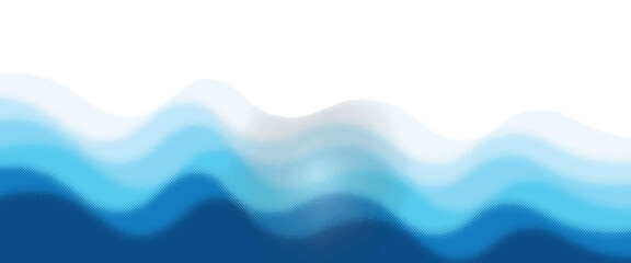 Abstract blue watercolor waves background. Watercolor texture. Vector illustration.