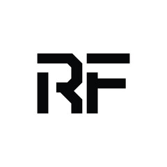 Fototapeta premium RF monogram logo design letter text name symbol monochrome logotype alphabet character simple logo