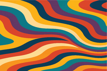 Colorful and Abstract Wavy Patterns Modern and Retro Designs