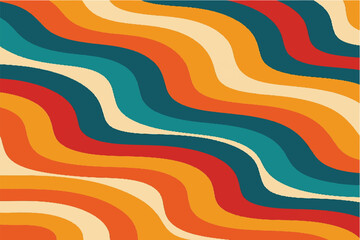 Colorful and Abstract Wavy Patterns Modern and Retro Designs